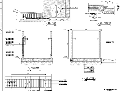 建筑入户大门 施工图