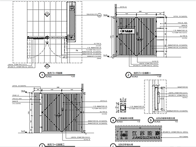 铁艺门详图 施工图 通用节点