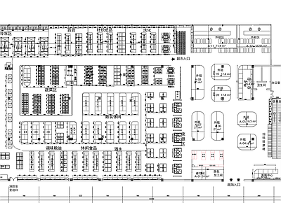现代超市室内 施工图