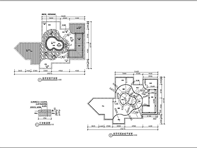 屋顶花园景观 施工图