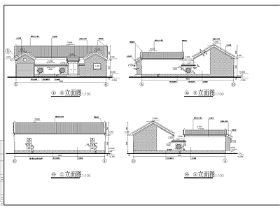 北方四合院建筑 节点详图 施工图