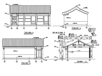 简约四合院设计 节点 施工图