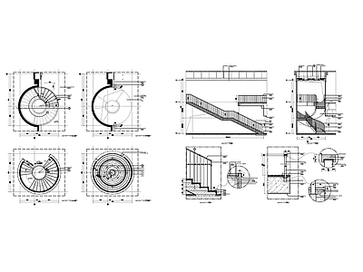 旋转楼梯 节点 施工图
