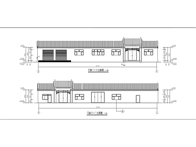 仿古四合院民宿建筑 节点 施工图