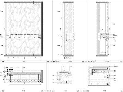 5类橱柜装饰柜节点大样图 施工图 柜类