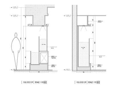 观赏鱼缸节点 施工图