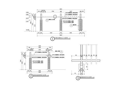 防腐木廊架详图 施工图