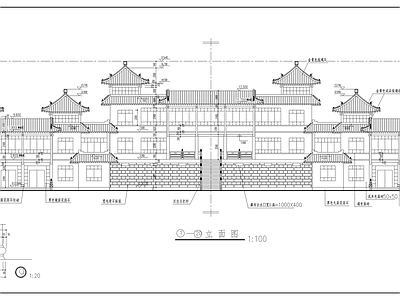 仿古建办公室精彩设计节点 施工图