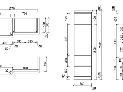 衣柜节点 施工图 柜类