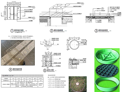 装饰井盖详图 施工图