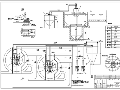 气提式旋流沉砂池工艺布置图 施工图