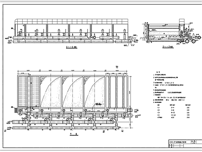 1300立方普通快滤池工艺设计 施工图