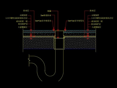 卫生间地漏节点详图