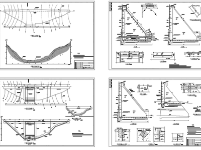 混凝土重力坝结构布置图节点 施工图