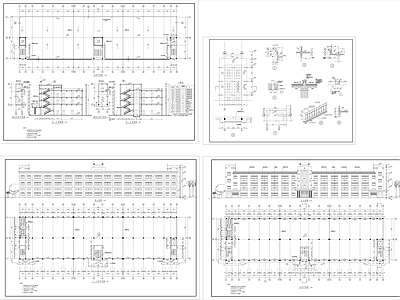 厂房建筑施工图 工业建筑