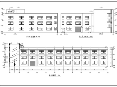 L型厂房建筑 施工图 工业建筑