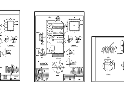 活性炭废气吸附塔净化塔总图部件节点详图