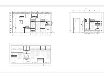 多款家居衣柜节点详图 柜类