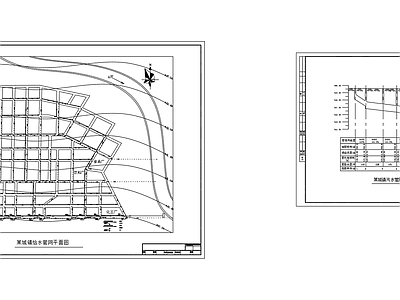 城镇给水管网平面纵剖面图