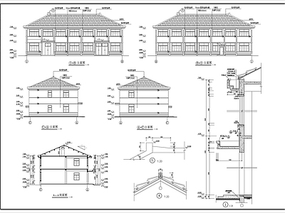 欧式小厂房建筑施工图 工业建筑