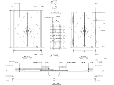 钢化玻璃装饰门详图 施工图 推拉