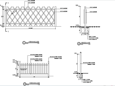仿竹栏杆详图 施工图