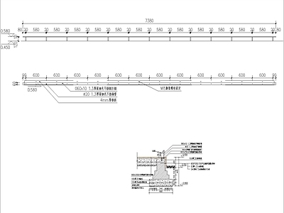 矮栏杆详图 施工图