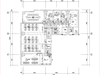 现代办公室室内 施工图