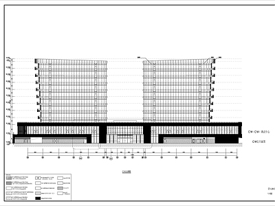 现代风格双塔办公楼建筑 施工图