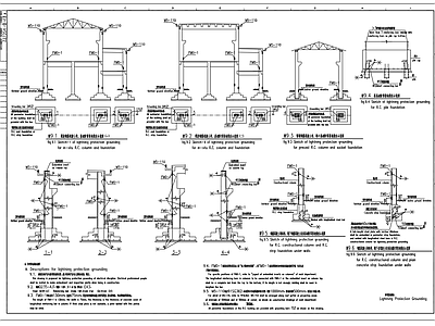 独立基础防雷节点 施工图 建筑通用节点