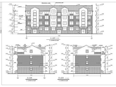 连栋自建房建筑 施工图