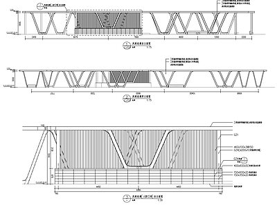 风雨廊架详图 施工图