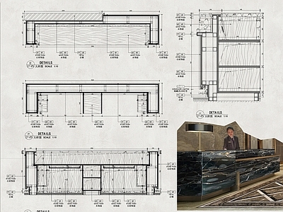 前台服务台大样图 施工图