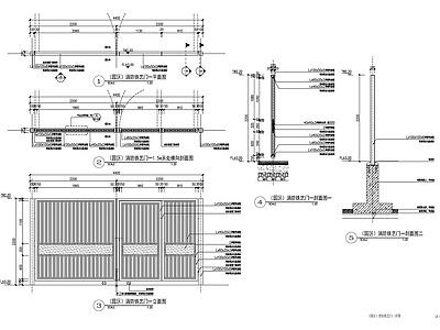 消防铁艺门详图 施工图 通用节点