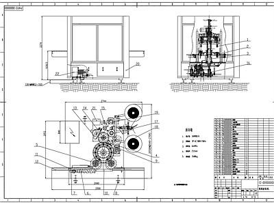 12头旋转热熔胶贴标机总图装配图 施工图