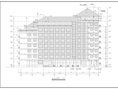 事业单位办公大楼建筑 施工图