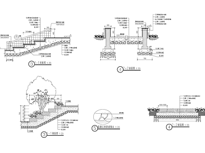 园林景观台阶合集做法图