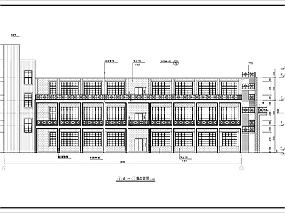 现代简约风格多层生产车间建施图 工业建筑