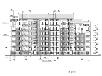 6层中住宅楼建筑 施工图