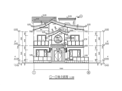 中式独栋别墅建筑 施工图