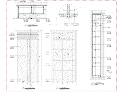 书柜储物柜节点大样图 施工图 柜类