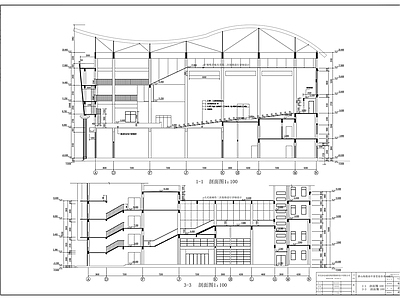 海港高中食堂宿舍多功能厅建筑 施工图 食堂建筑