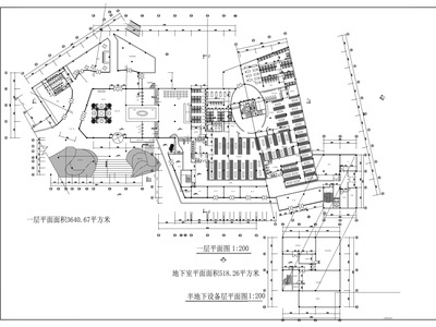 温泉度假区三层会所建筑 施工图 娱乐会所