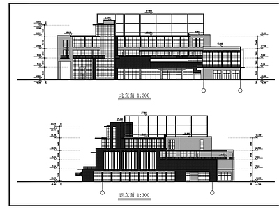 五层会所建筑 施工图 娱乐会所