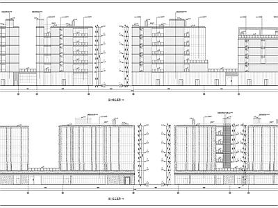 现代风格塔楼式办公综合楼建筑 施工图