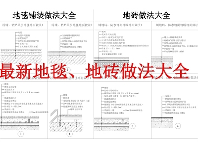 地面铺装通用节点图 施工图