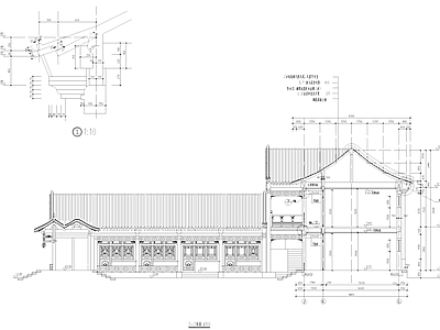 中式四合院办公楼仿古建筑 施工图