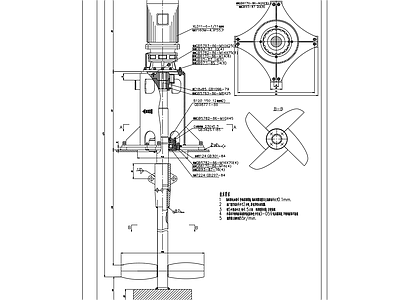 搅拌器结构图节点 施工图