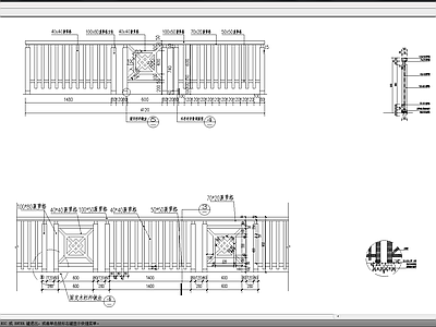 木栏杆节点详图 施工图