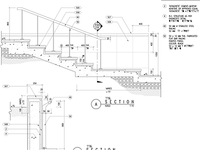 台阶坡道大样 施工图